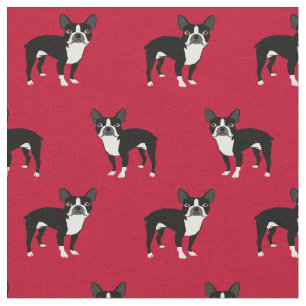 Tela Perros rojos de Boston Terrier