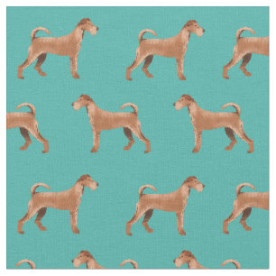 Tela Perros terribles irlandeses turquesa