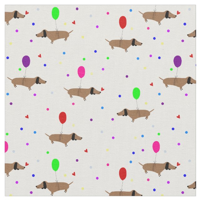 Tela perros wiener graciosos globos dachshund (De cerca)