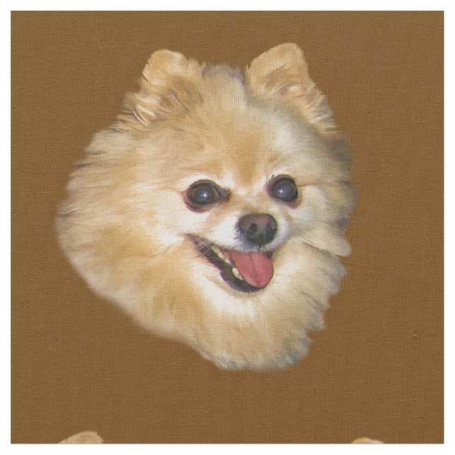 Tela Personalizable del perro de Pomeranian (De cerca)