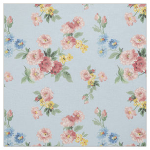 Tela Personalizable floral en colores pastel femenino -