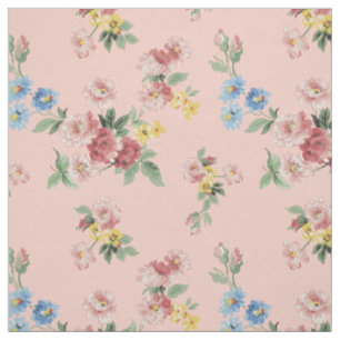 Tela Personalizable floral en colores pastel femenino -
