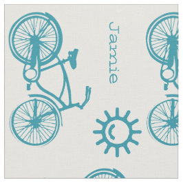 Tela Personalización de la bicicleta solar Verde azulad