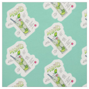 TELA PERSONALIZADA - ARTE DE COCTEL RECETA MOJITO