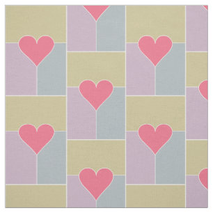 Tela personalizada con estampado de corazones