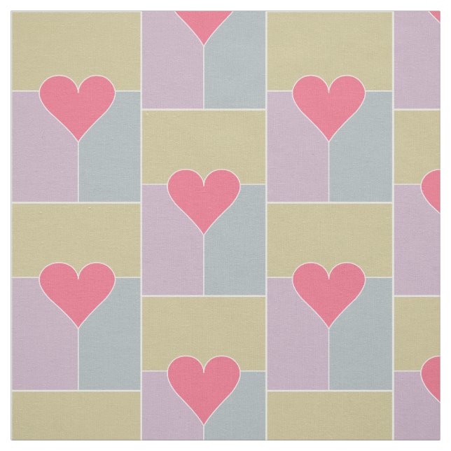 Tela personalizada con estampado de corazones (Retal)