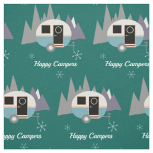 Tela personalizada de caravana de mini camper retr