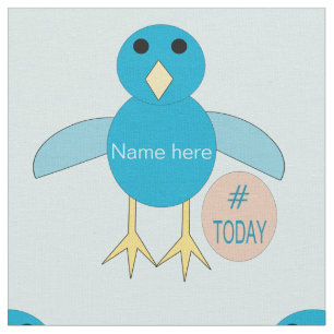 Tela Personalizado Blue Birthday Boy Chick Craft Fabric