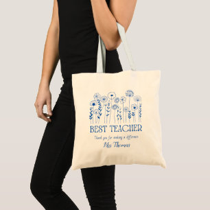 Tela Personalizado bolso de regalo profesor de aprecio 