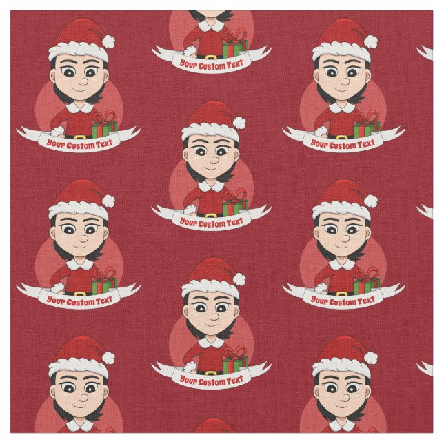 tela personalizado chica navidades (De cerca)