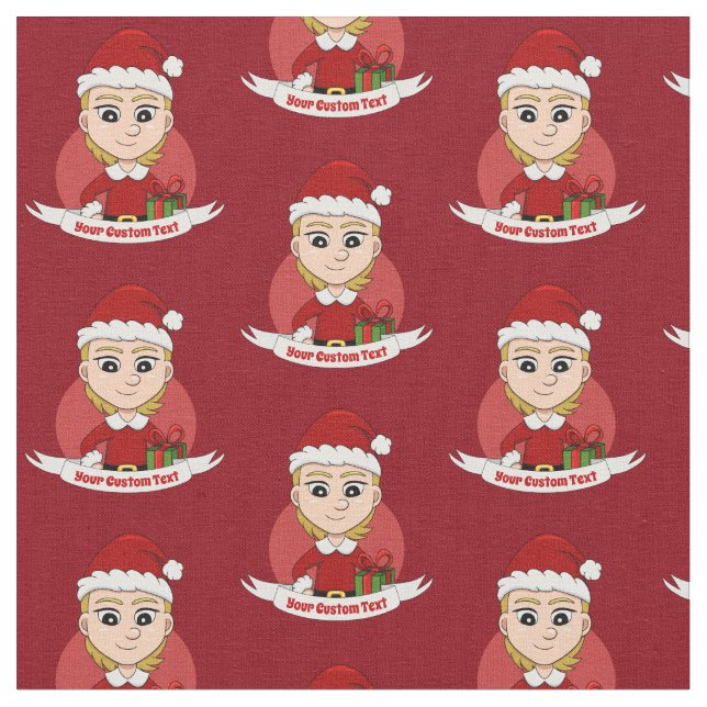 Tela personalizado chica navidades (De cerca)