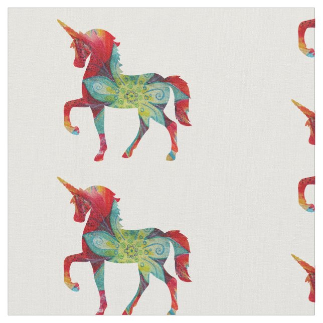 Tela Personalizado Combed Cotton Fabric Unicorn (De cerca)