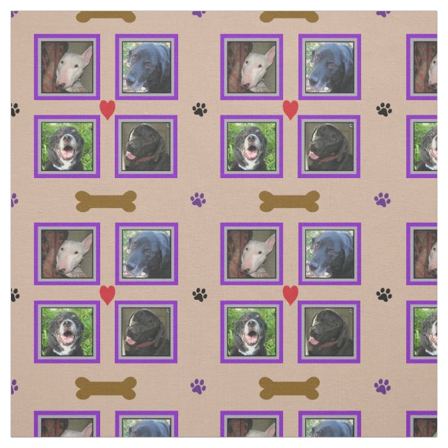 Tela Personalizado cuatro marcos Collage-Púrpuras de la (Retal)