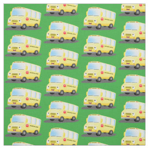 Tela Personalizado de autobús escolar alegre y amarillo