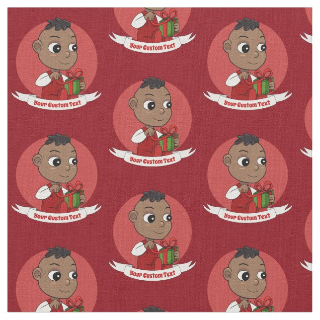 Tela Personalizado de bebé de Navidades hábiles (De cerca)