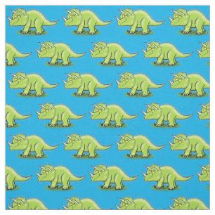 Tela Personalizado de dinosaurios de triceratops verde