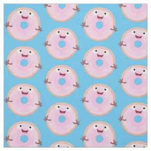 Tela Personalizado de donut rosa alegre y brillante