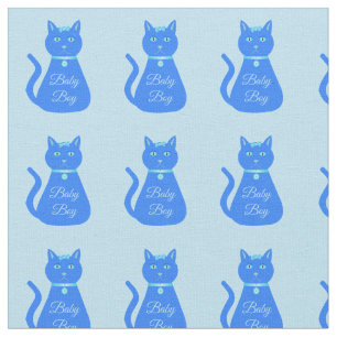 Tela Personalizado de gato de niño pequeño azul
