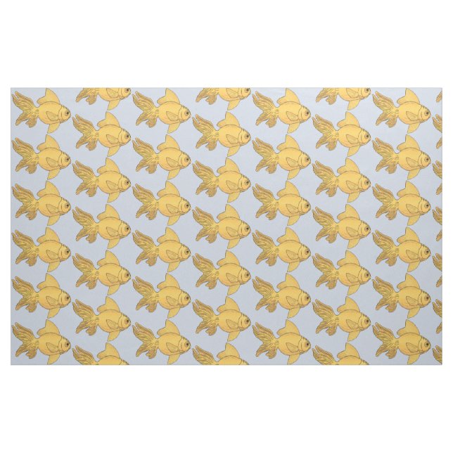 tela personalizado de ilustracion de pescado ("Cuarto gordo" (fat quarter))