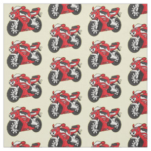 Tela Personalizado de motocicleta roja