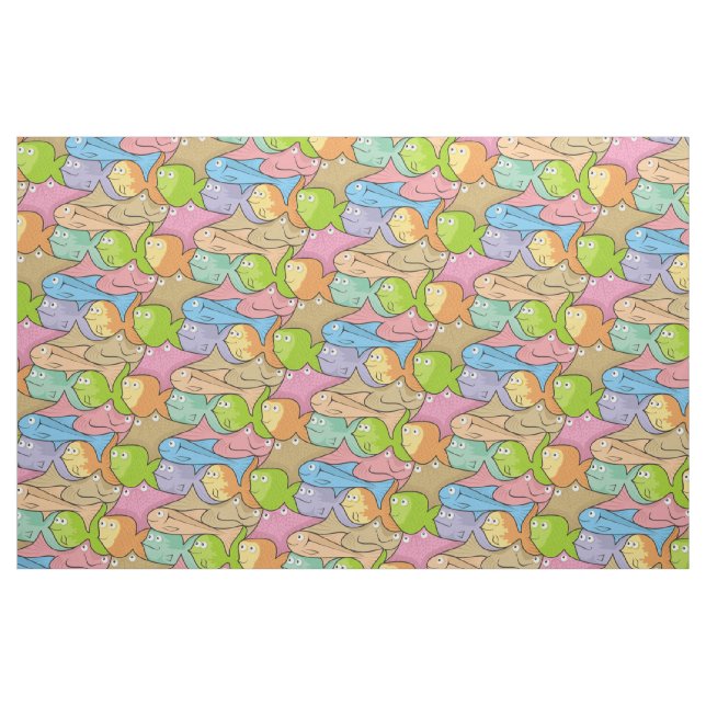 Tela Personalizado de pescado ("Cuarto gordo" (fat quarter))