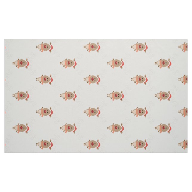 Tela Personalizado de renos malcriados ("Cuarto gordo" (fat quarter))