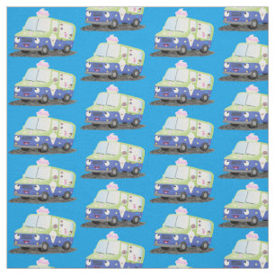 Tela Personalizado de un camión de helados alegre