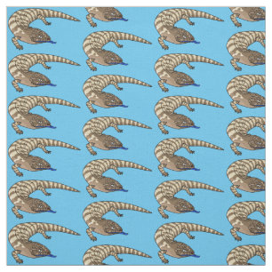 Tela Personalizado del reptil de lagarto de lengua azul