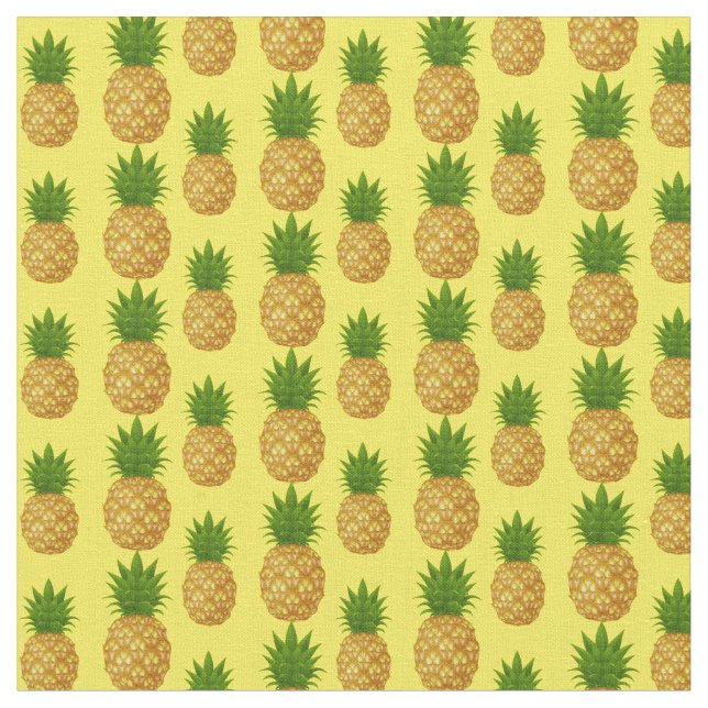 Tela Personalizado Fabric-Tropical Pineapple (De cerca)