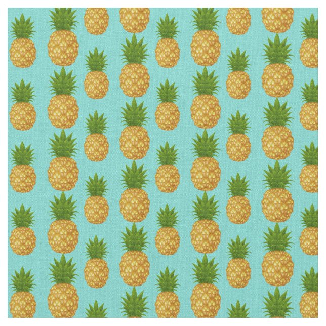 Tela Personalizado Fabric-Tropical Pineapple (De cerca)