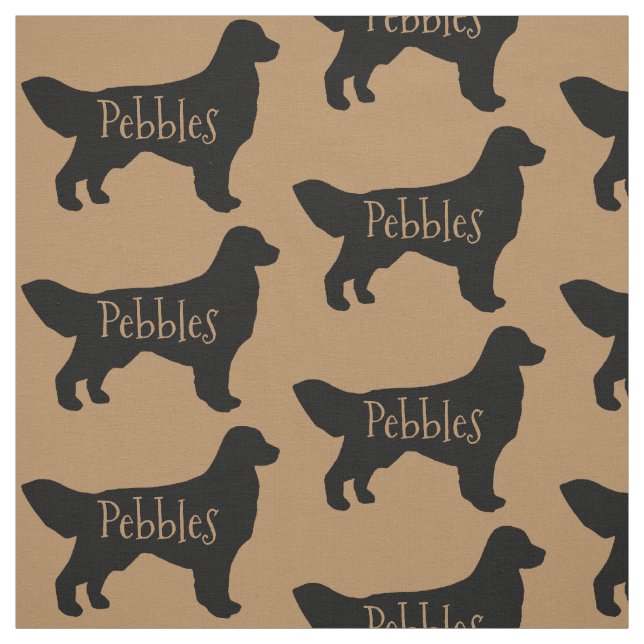Tela Personalizado Golden Retriever Dog Fabric (Retal)