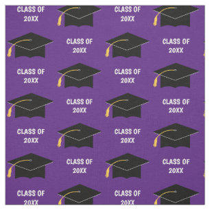 Tela Personalizado Graduación Clase Cap Año Púrpura