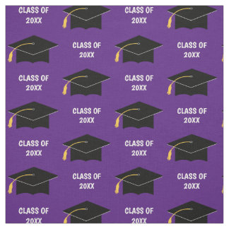 Tela Personalizado Graduación Clase Cap Año Púrpura