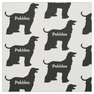 Tela Personalizado Hound Dog Silhouette Fabric