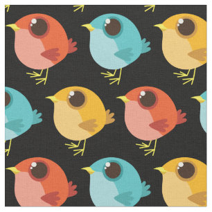 Tela Personalizado Infantil de Aves Cutas