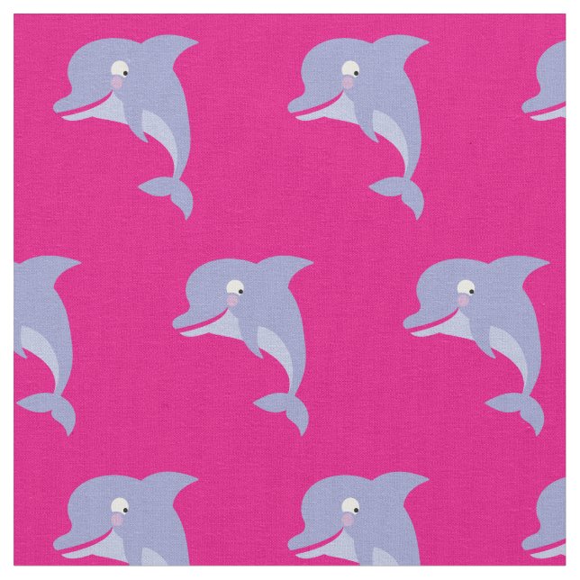 Tela Personalizado Infantil de Delfines Cute (De cerca)