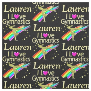TELA PERSONALIZADO LLUINBOW I LOVE GIMNASTICS FABRIC