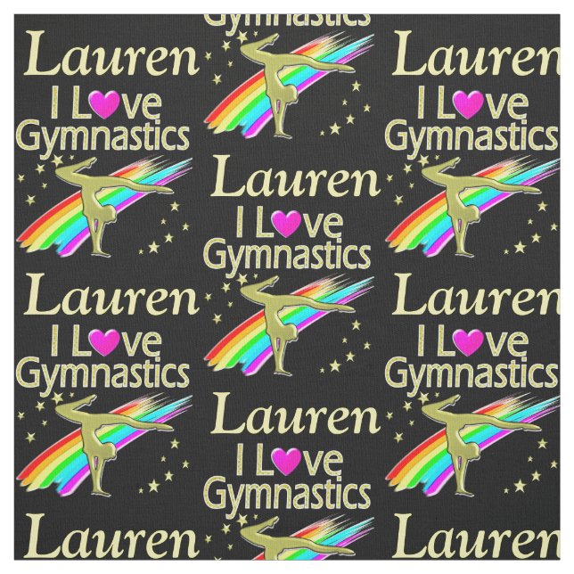 TELA PERSONALIZADO LLUINBOW I LOVE GIMNASTICS FABRIC (Retal)