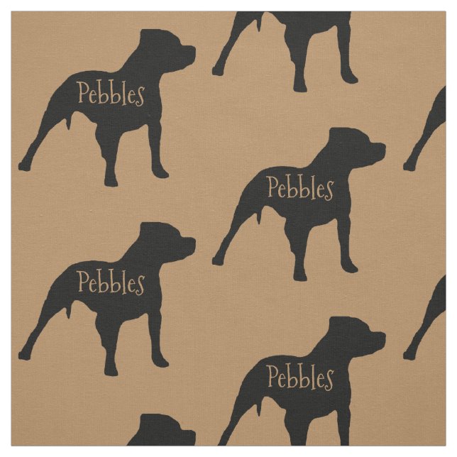 Tela Personalizado Pitbull Dog Fabric (Retal)