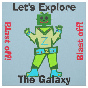 Tela Personalizado Robot Boy Alien Blast