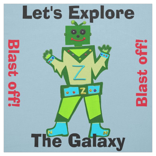 Tela Personalizado Robot Boy Alien Blast (Retal)