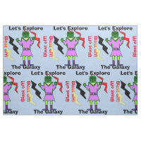 Personalizado Robot Chica Alien Blast Off Blue
