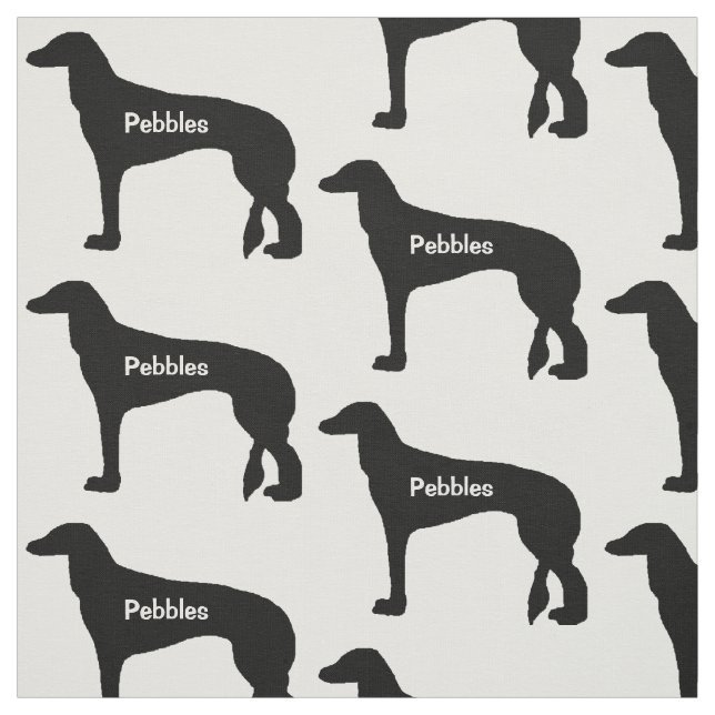 Tela Personalizado Saluki Dog Silhouette (Retal)