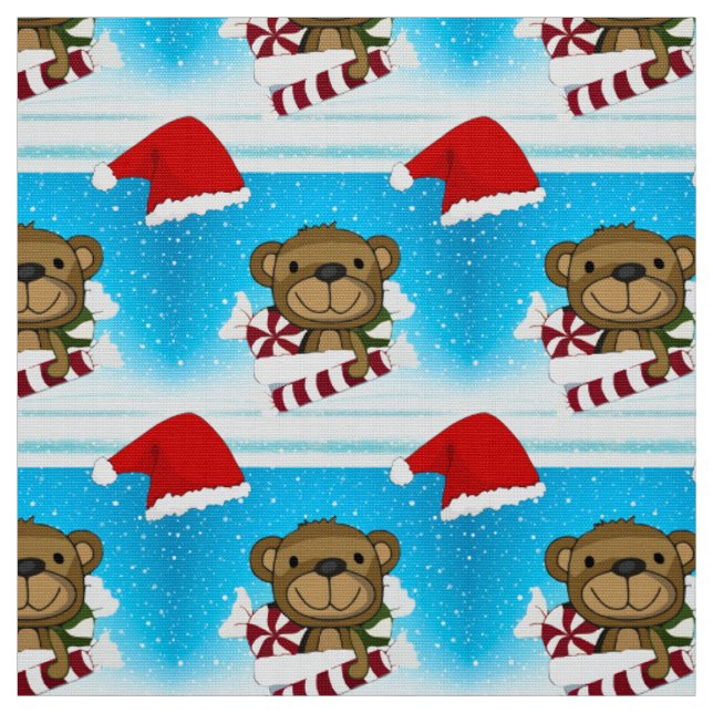 Tela Personalizado Santa Monkey con Gorra Santa Red (Retal)