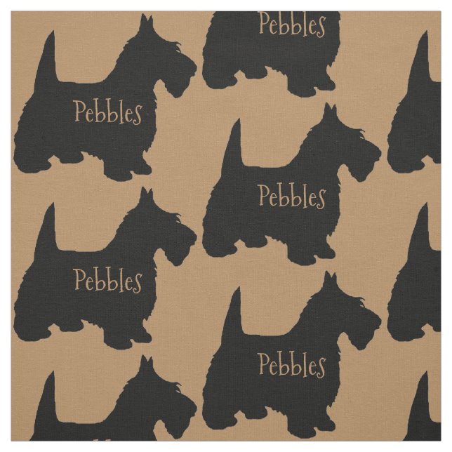 Tela Personalizado Scottish Terrier Dog Fabric (Retal)