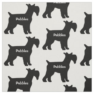 Tela Personalizado Standard Schnauzer Dog Silhouette