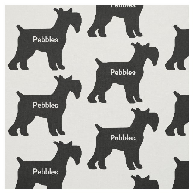 Tela Personalizado Standard Schnauzer Dog Silhouette (Retal)