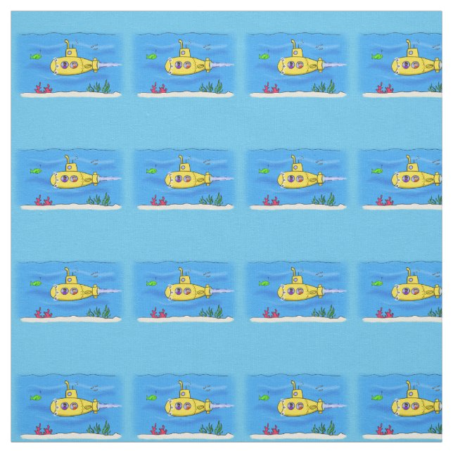 Tela Personalizado submarino feliz (Retal)