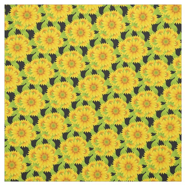 Tela Personalizado Sunflowers Fabric (Retal)