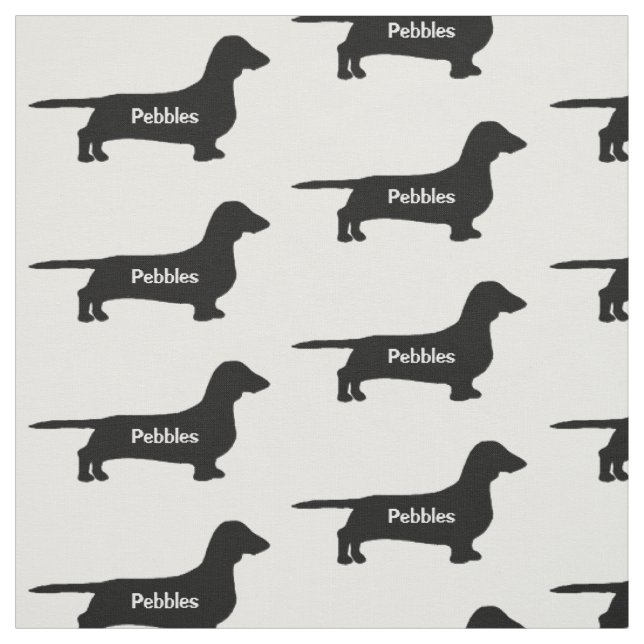 Tela Personalizado Weiner Dog Silhouette (Retal)